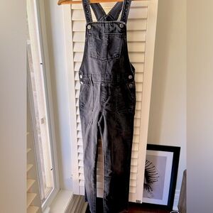 OLD NAVY Overalls Kids sz 10-12 black denim.